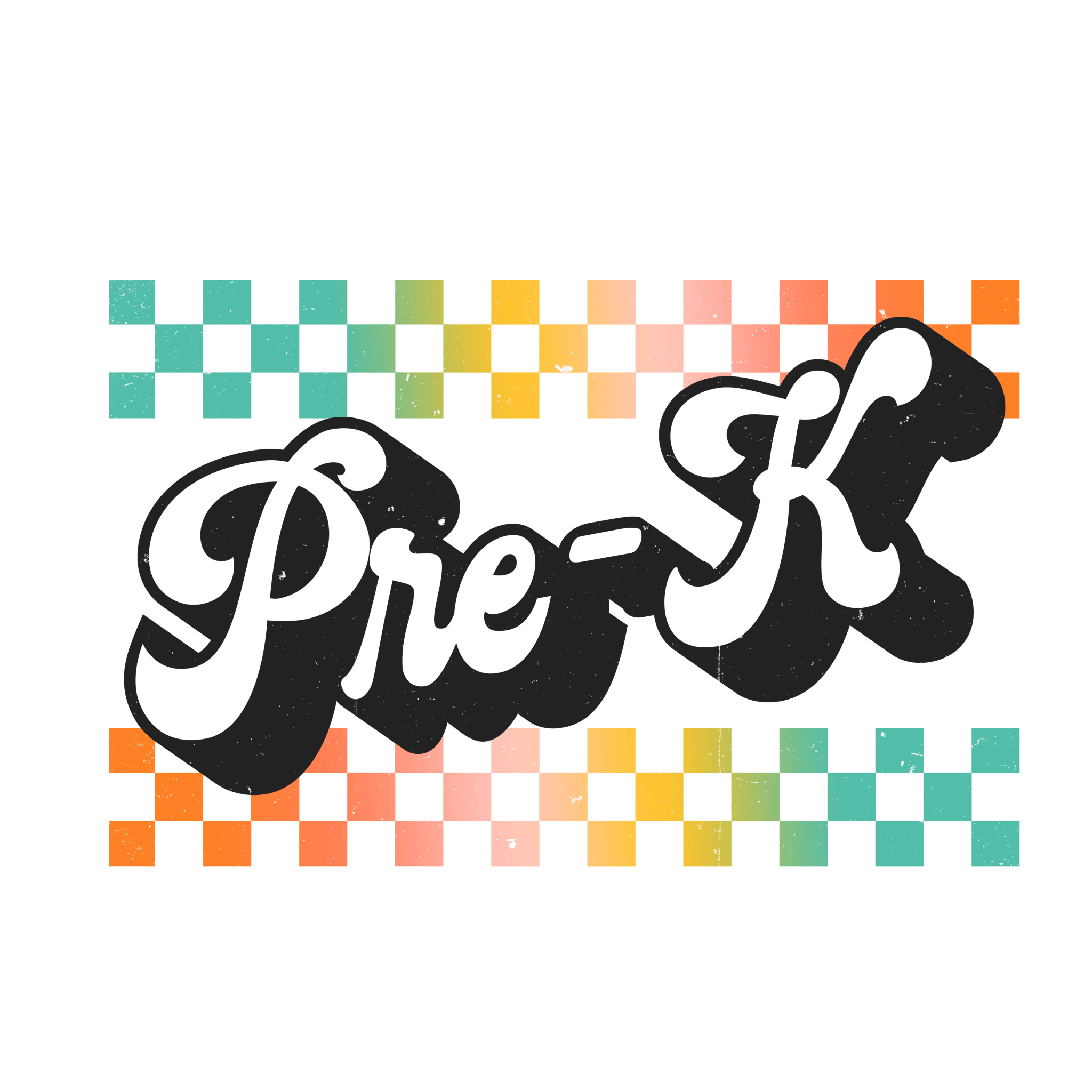 Bright Checkered PreK - 5th Grade DTF Transfer - My Vinyl Craft