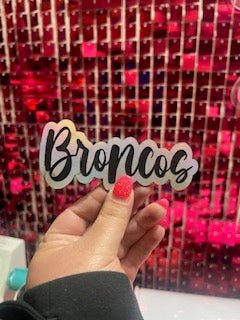 Bronco Leather Iron On Patch - My Vinyl Craft