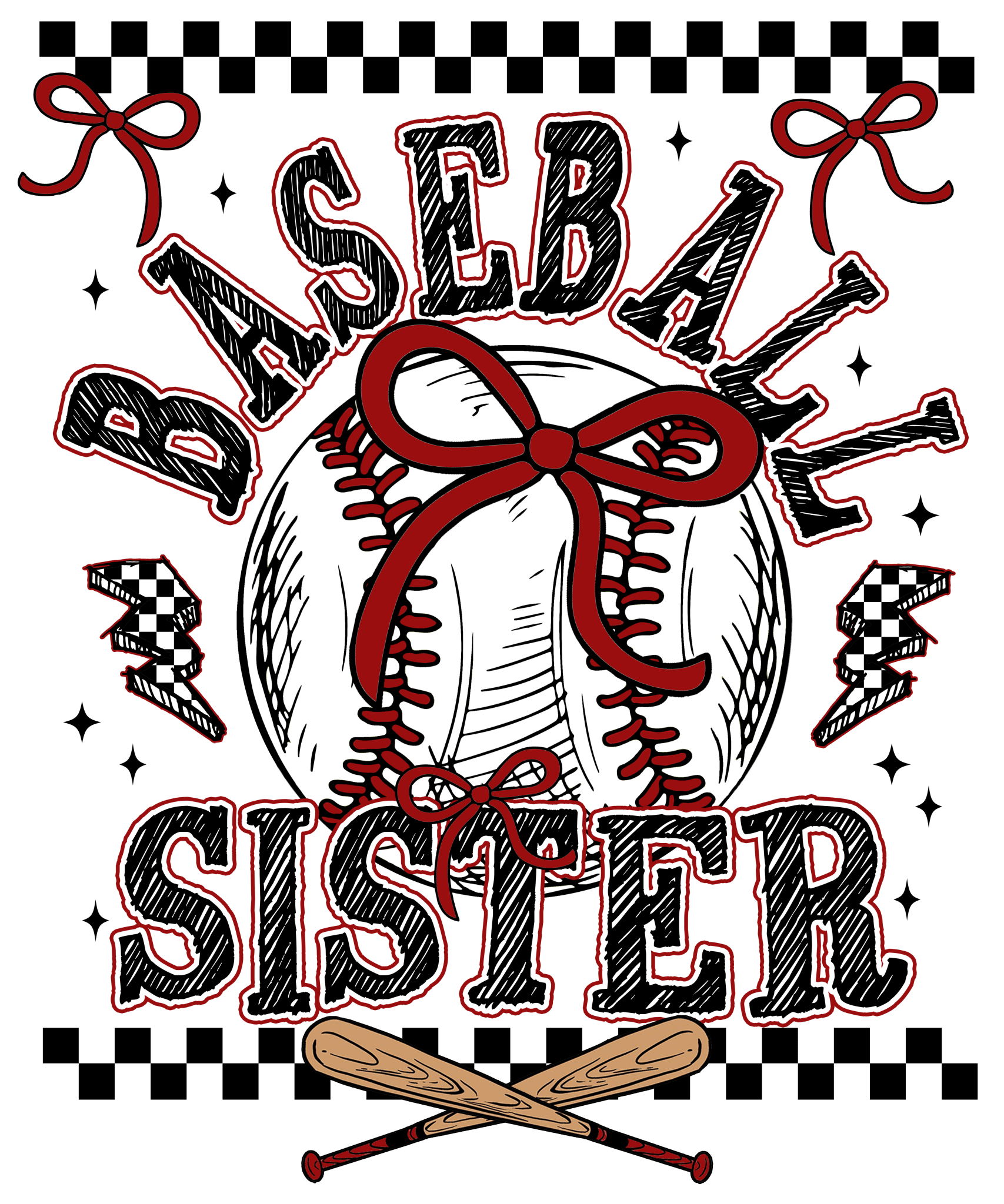 BS12 - Baseball Sister DTF Transfer - My Vinyl Craft