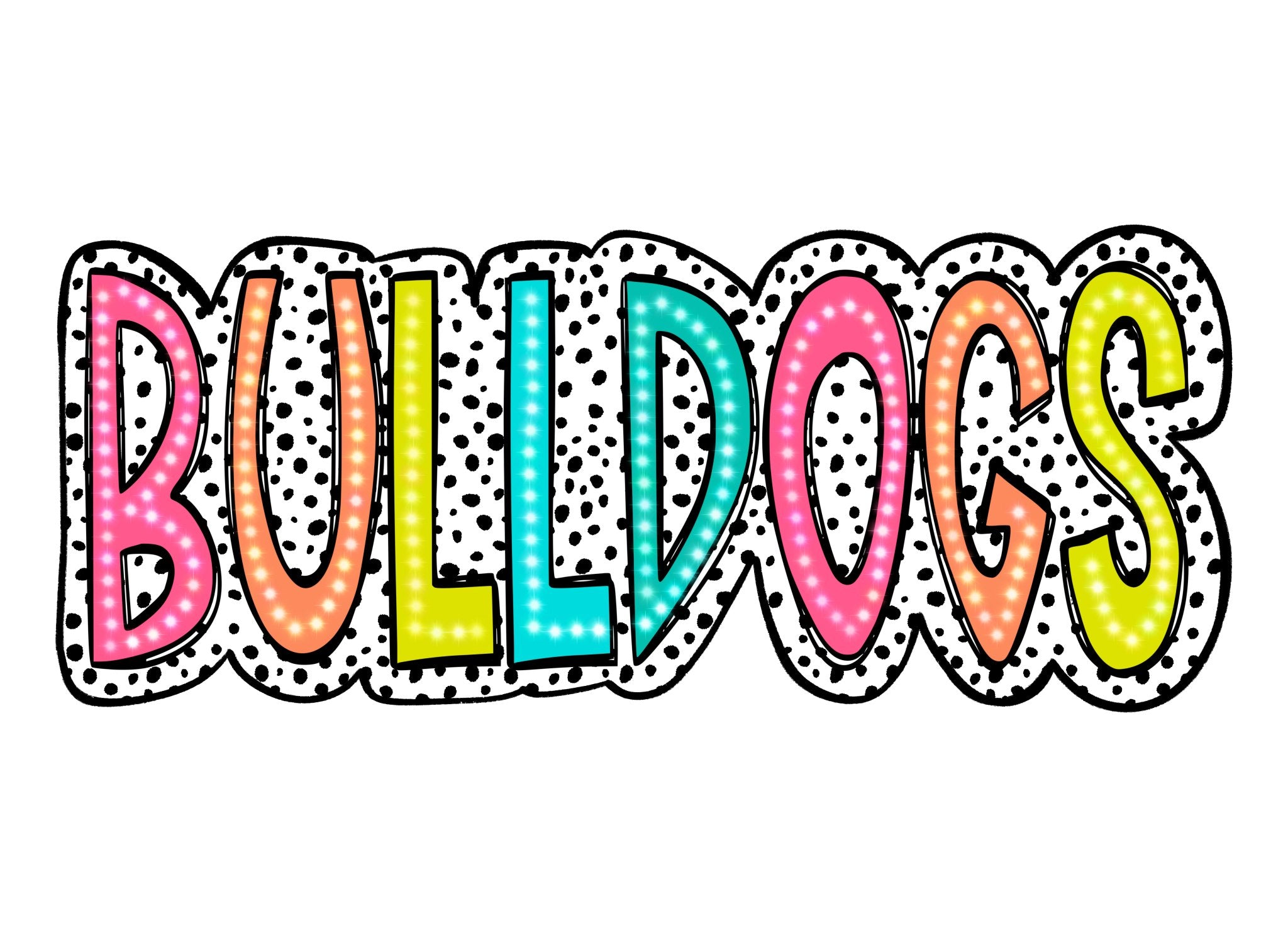 Bulldogs Dot DTF Transfer - My Vinyl Craft