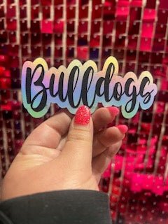 Bulldogs Leather Iron On Patch - My Vinyl Craft