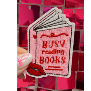 Busy Reading Iron On Patch - My Vinyl Craft