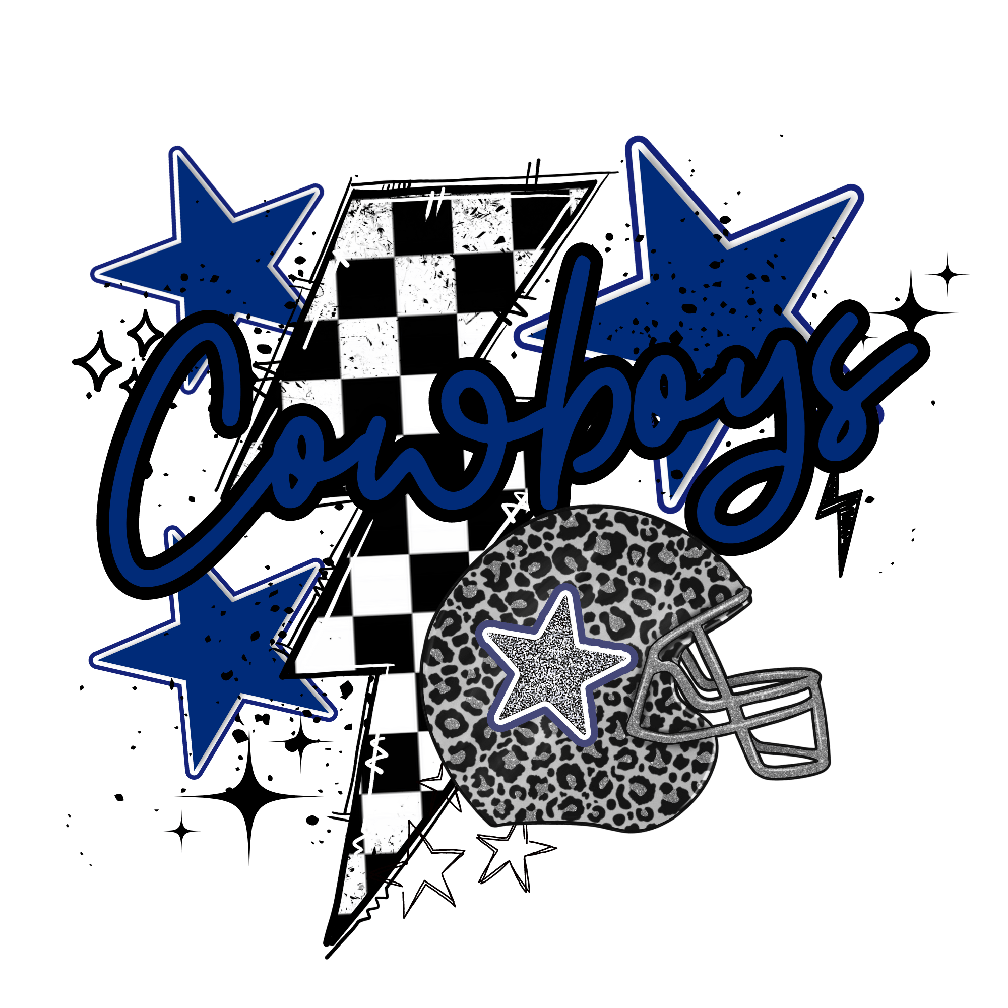 C4 - Cowboy Collage DTF Transfer - My Vinyl Craft