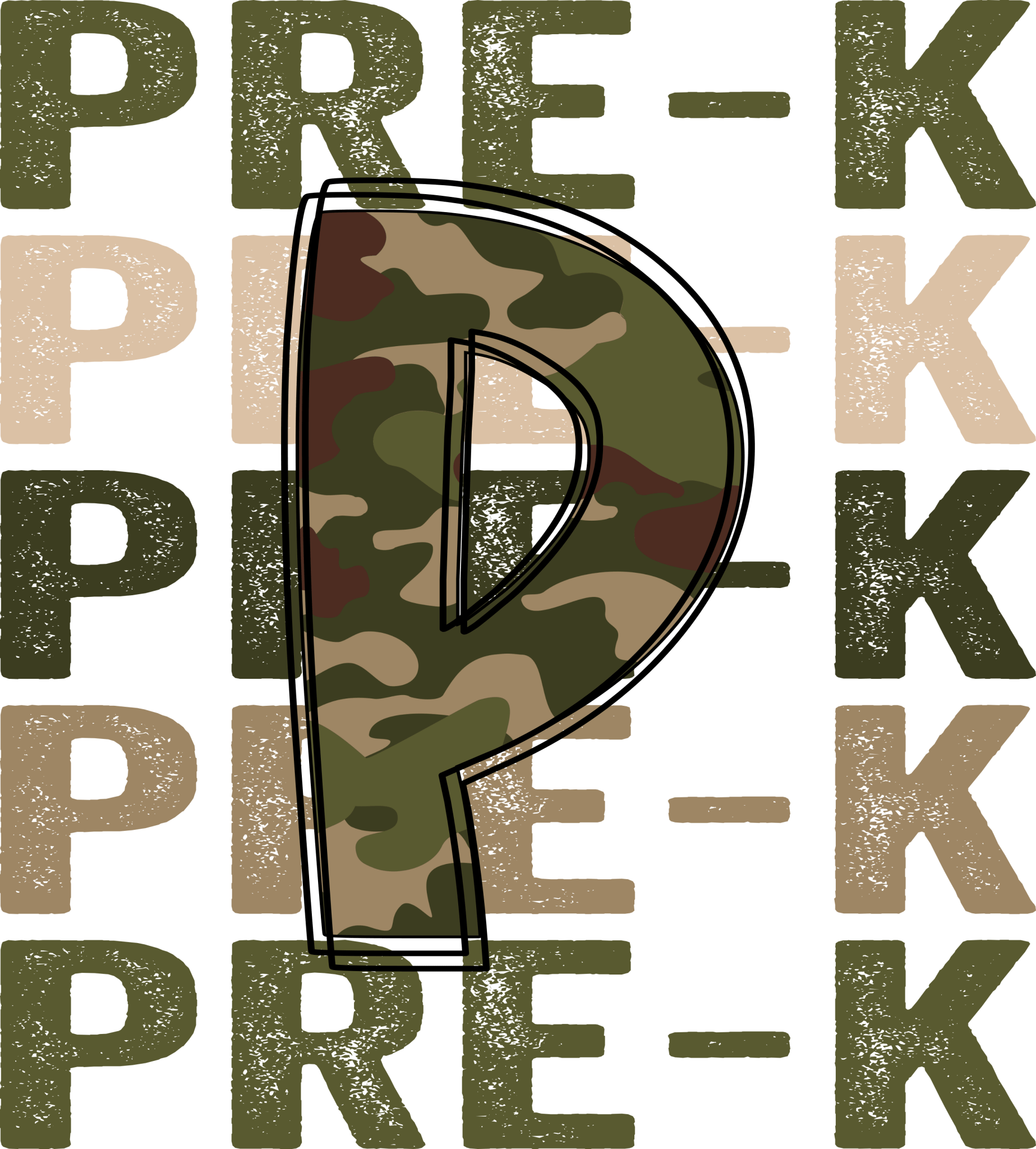 Camo PreK - Fifth DTF Transfer - My Vinyl Craft