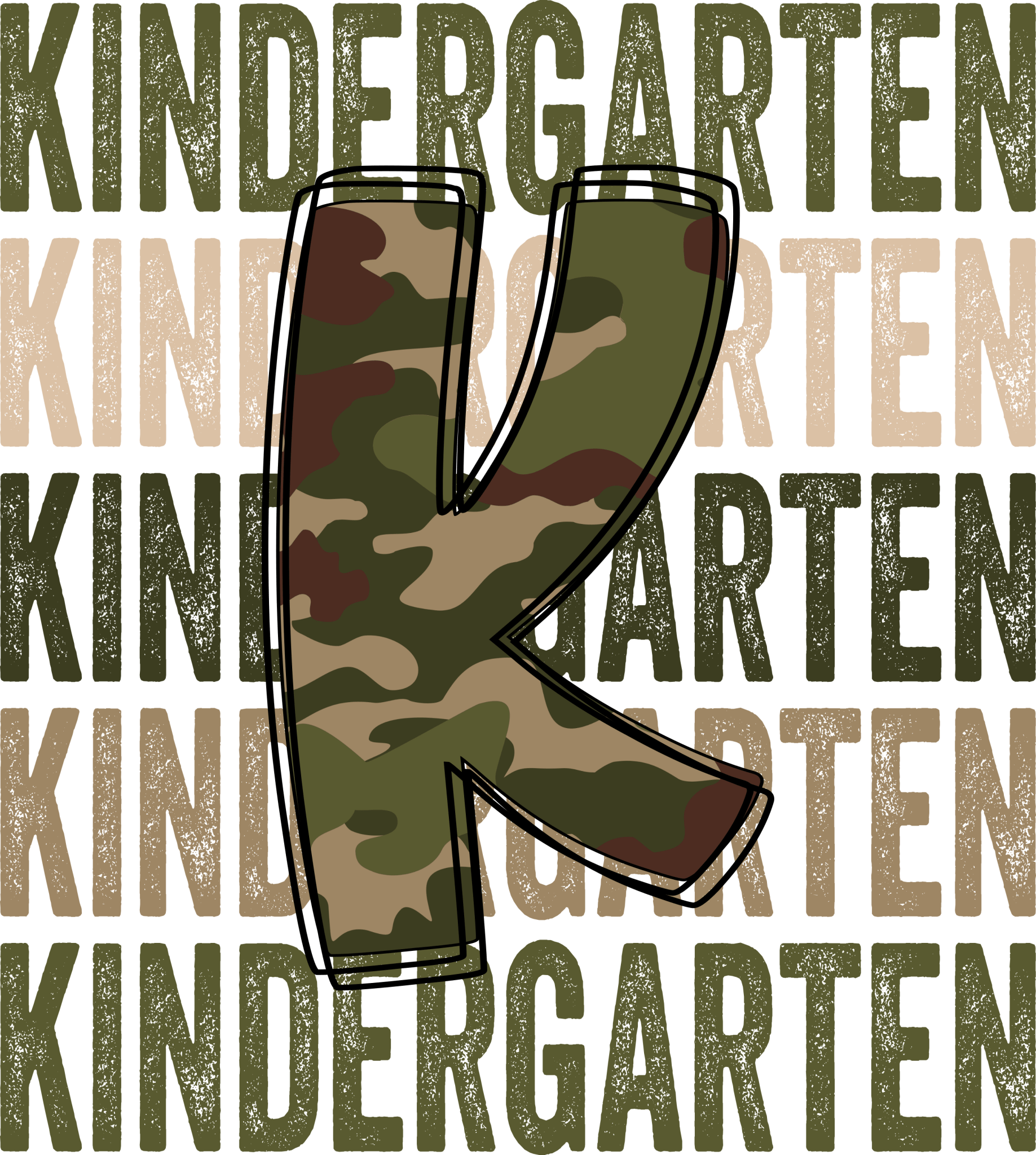 Camo PreK - Fifth DTF Transfer - My Vinyl Craft