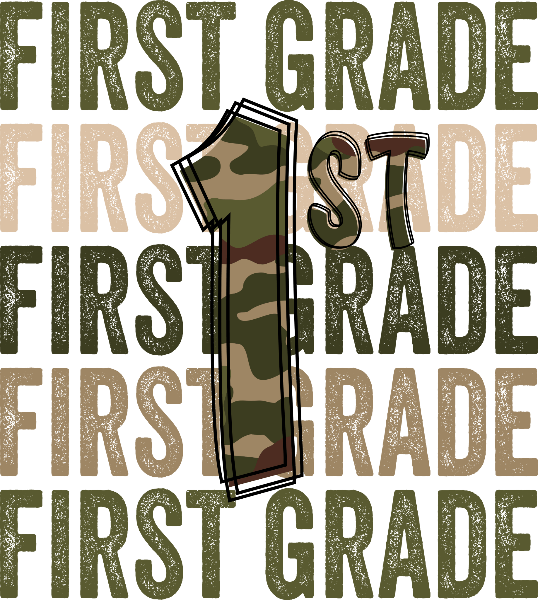 Camo PreK - Fifth DTF Transfer - My Vinyl Craft