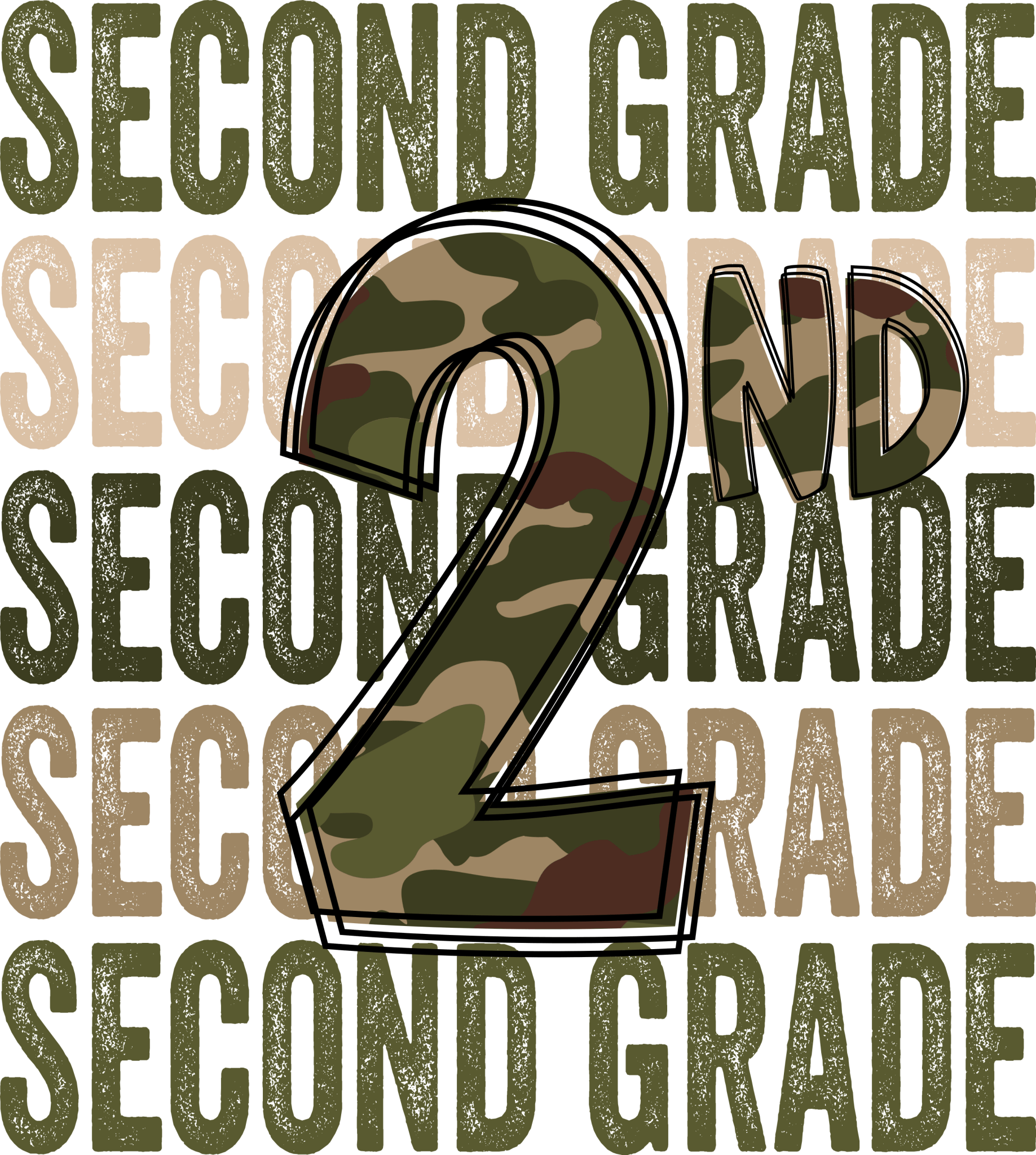 Camo PreK - Fifth DTF Transfer - My Vinyl Craft