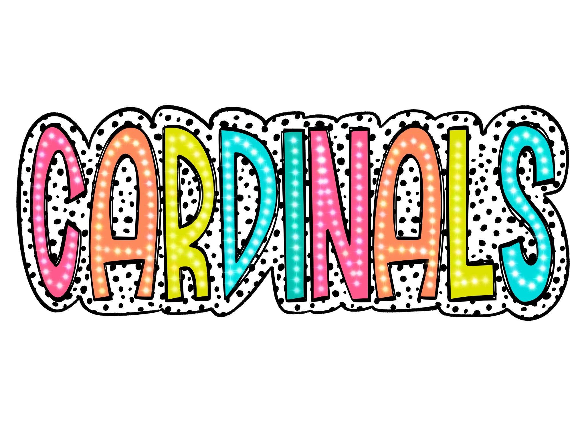 Cardinals Dot DTF Transfer - My Vinyl Craft