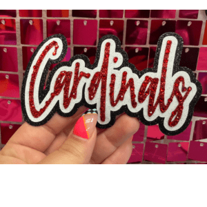 Cardinals Rhinestone Iron On Patch - My Vinyl Craft