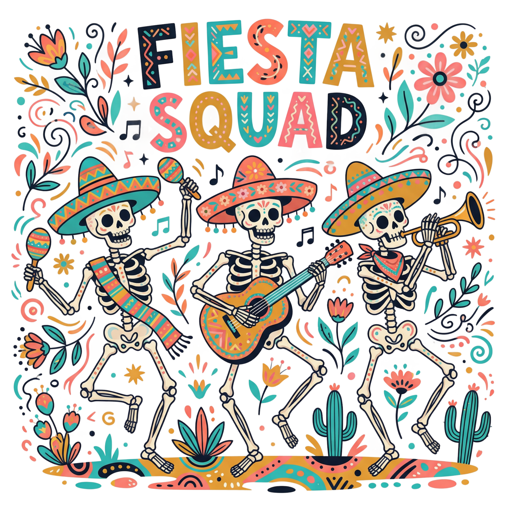 CD3 - Fiesta Squad DTF Tranfer - My Vinyl Craft