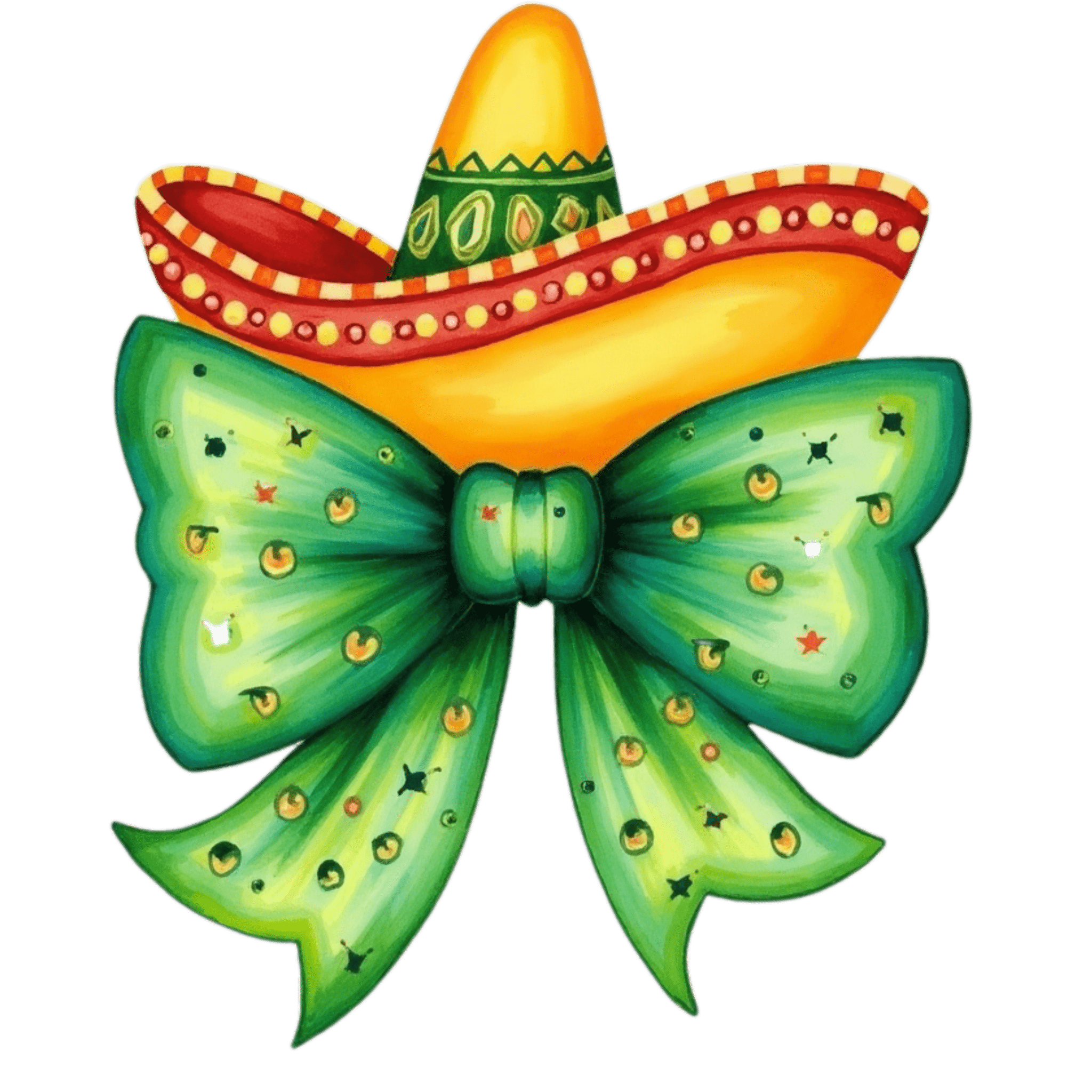 CD5 - Green Cinco Bow DTF Transfer - My Vinyl Craft