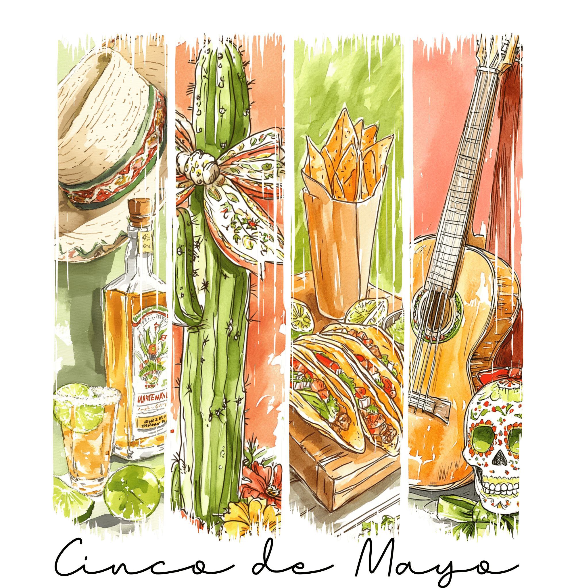 CD7 - Cinco De Mayo Block DTF Transfer - My Vinyl Craft