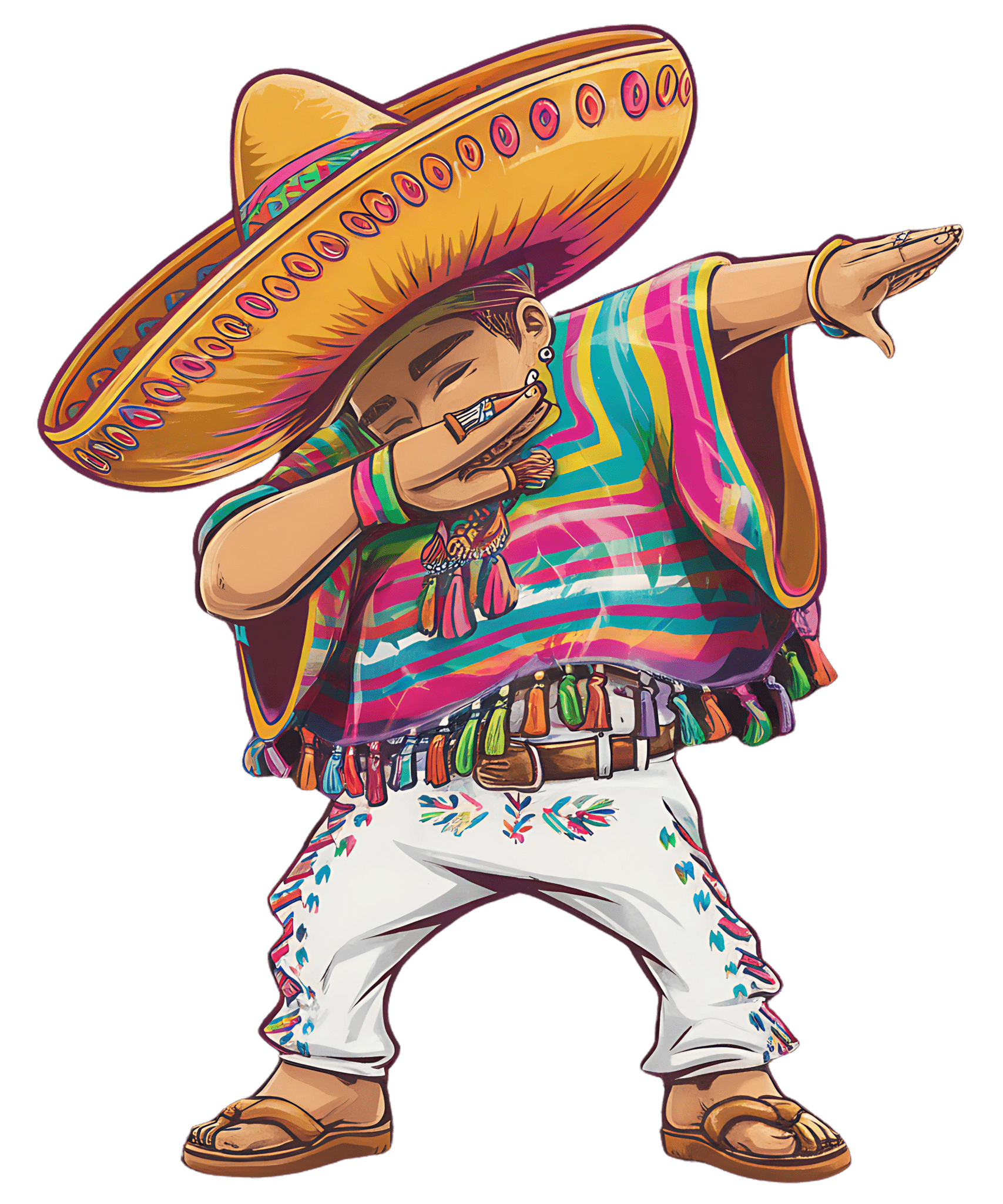 CD9 - Poncho Dabbing DTF Transfer - My Vinyl Craft