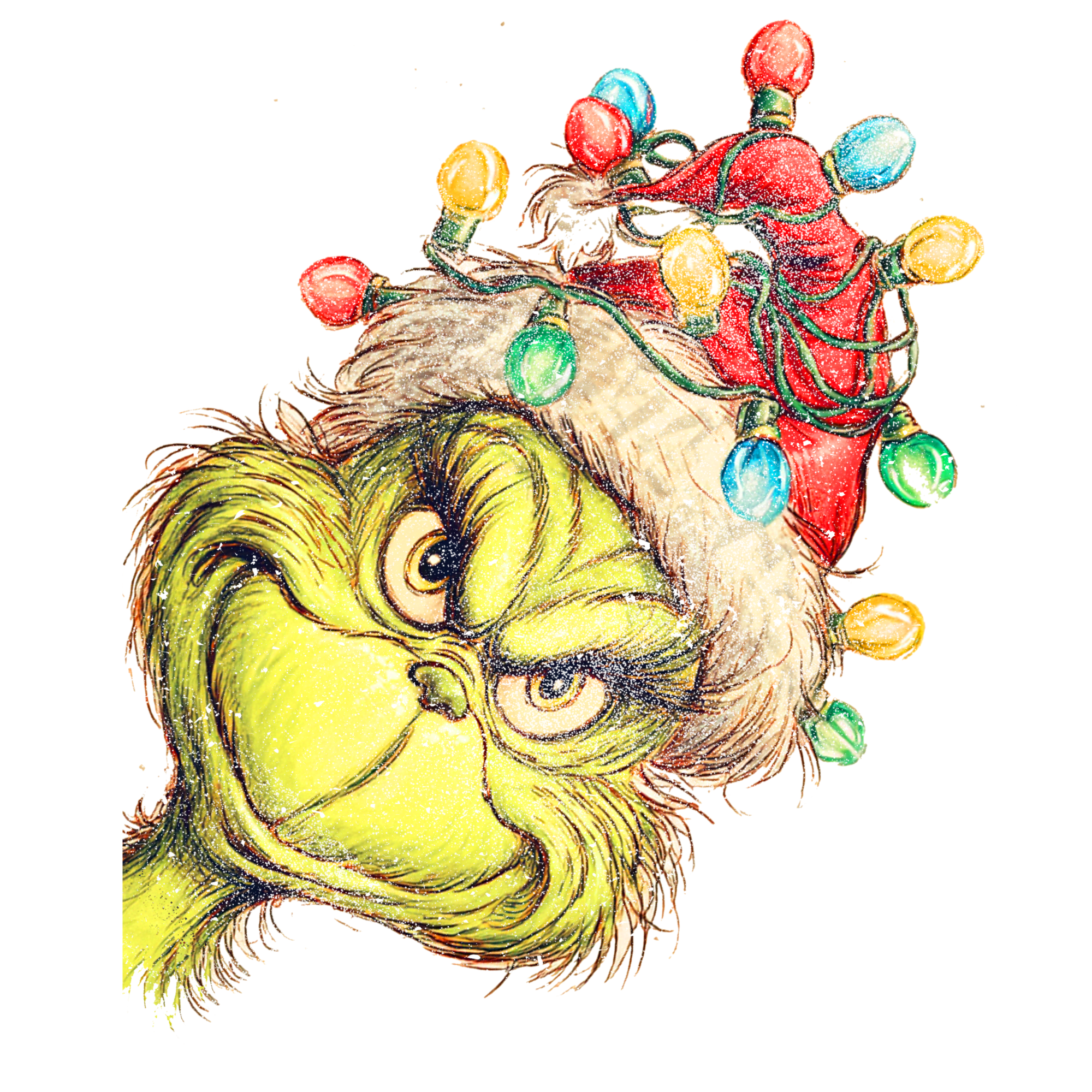 CH1 - Sideways Grinch DTF Transfer - My Vinyl Craft
