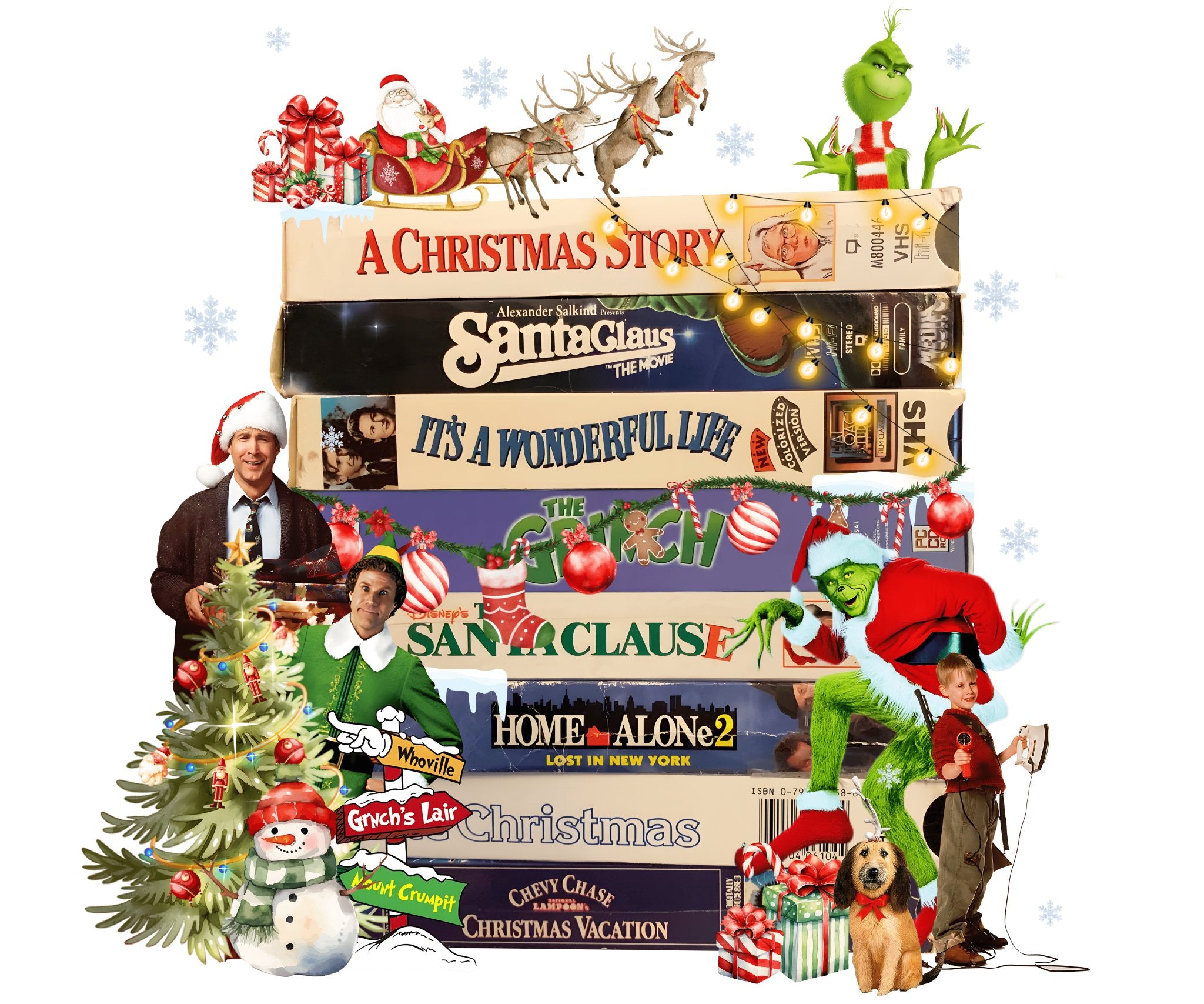 CH12 - Old Christmas Movies DTF Transfer - My Vinyl Craft