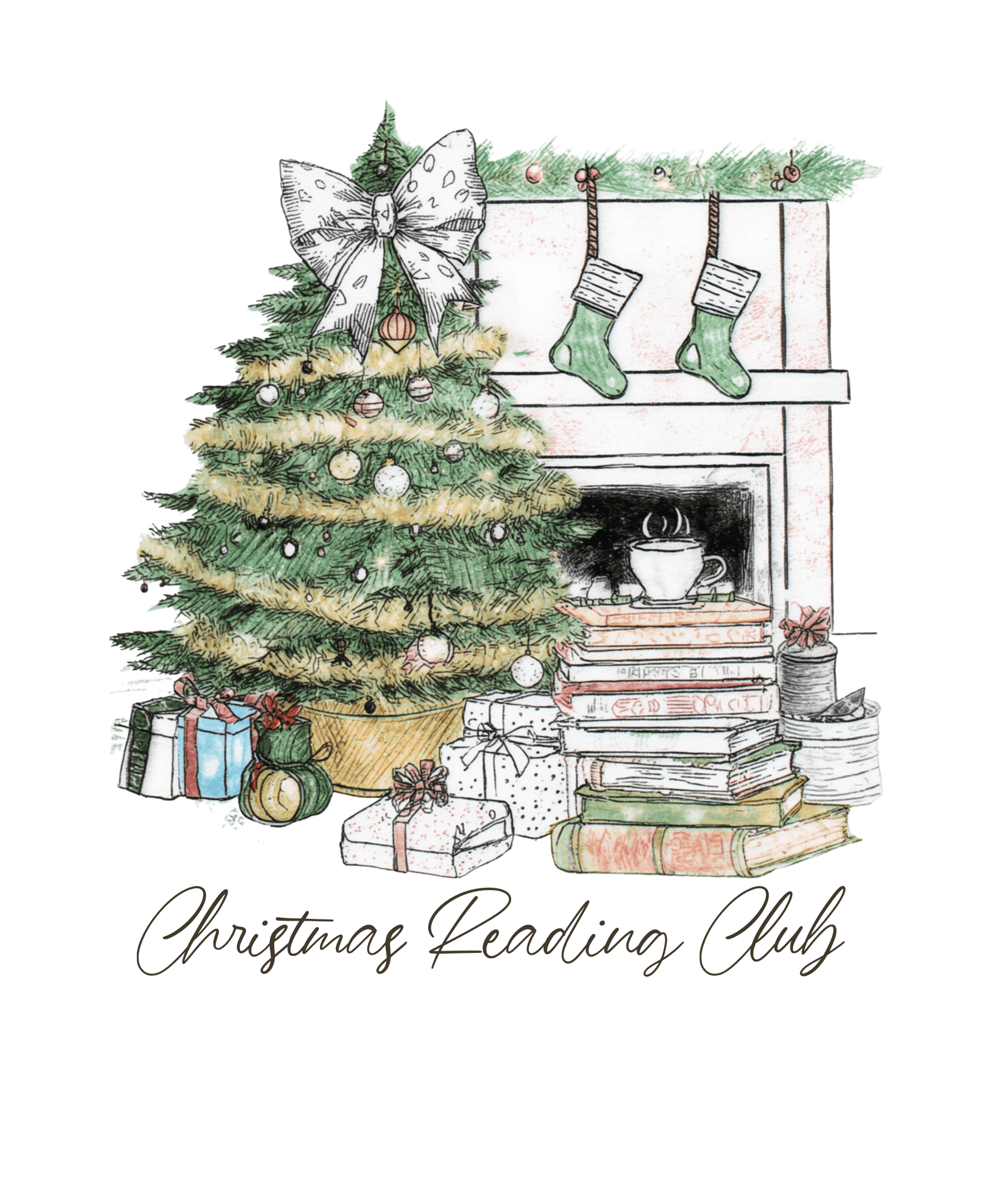 CH26 - Christmas Reading Club DTF Transfer - My Vinyl Craft