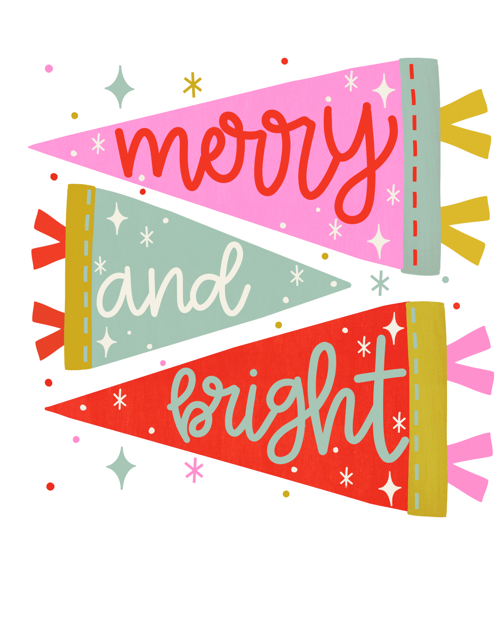 CH3 - Christmas Pennant DTF Transfer - My Vinyl Craft