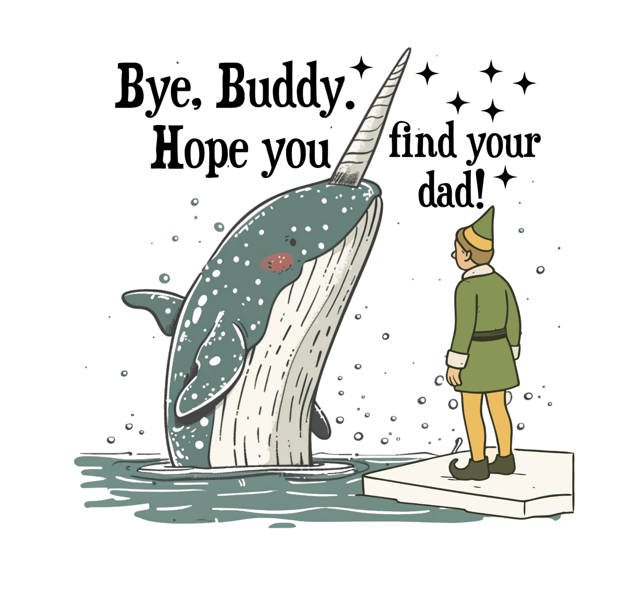 CH37 - Bye Buddy DTF Transfer - My Vinyl Craft