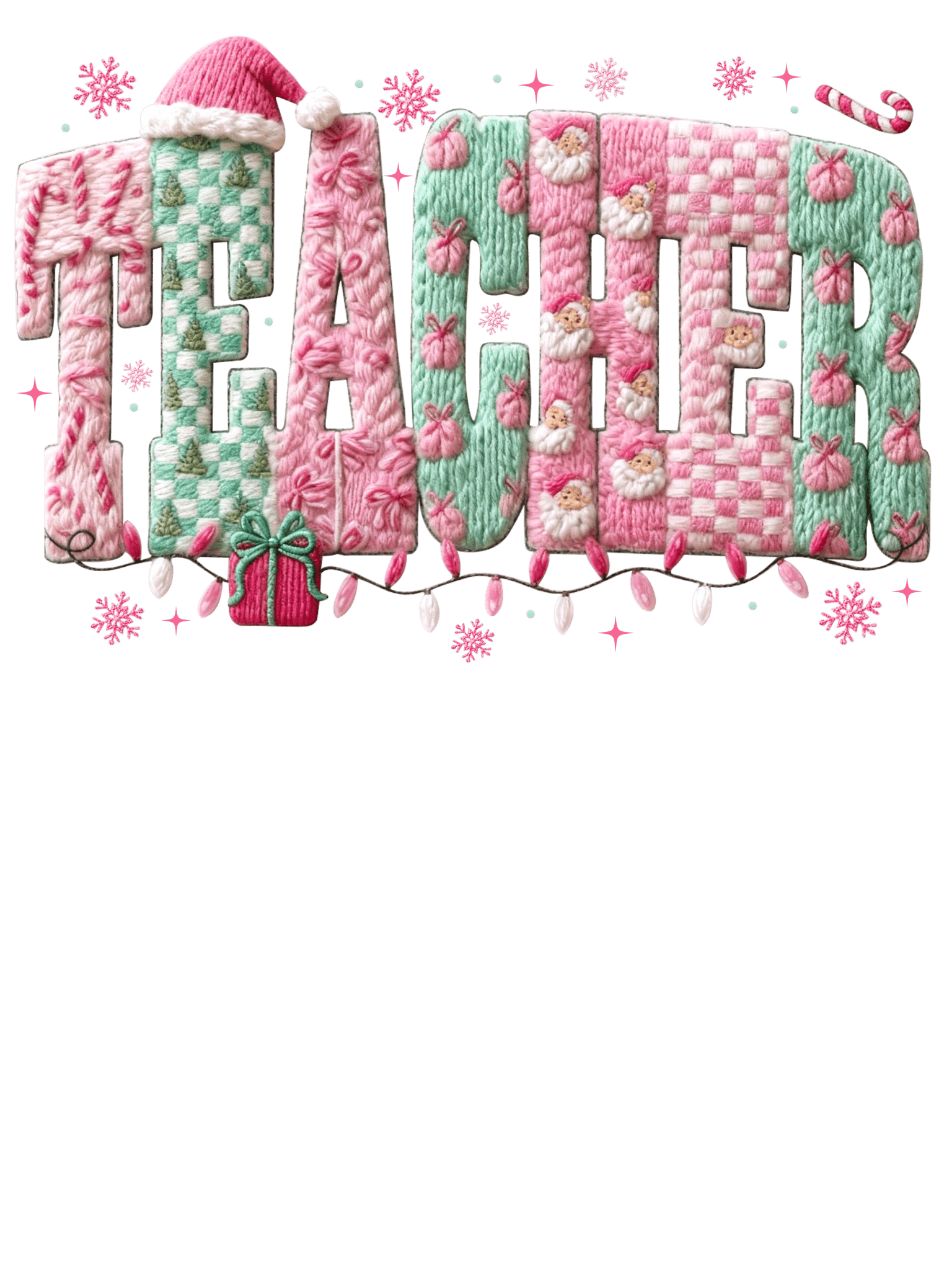 CH63 - Teacher Yarn DTF Transfer - My Vinyl Craft