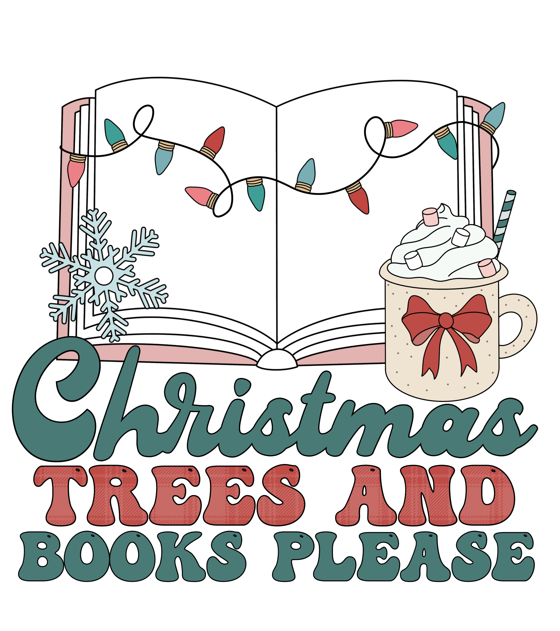 CH8 - Books and Trees DTF Transfer - My Vinyl Craft
