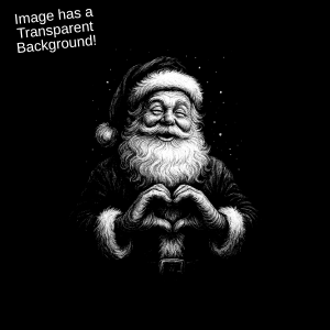 CH9 - Halftone Heart Hand Santa DTF Transfer - My Vinyl Craft