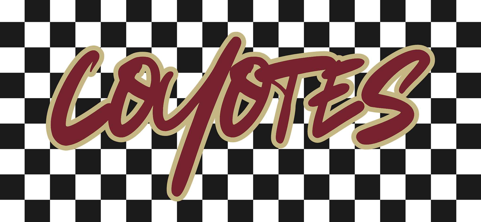 Checkered Mascot DTF Transfers - My Vinyl Craft