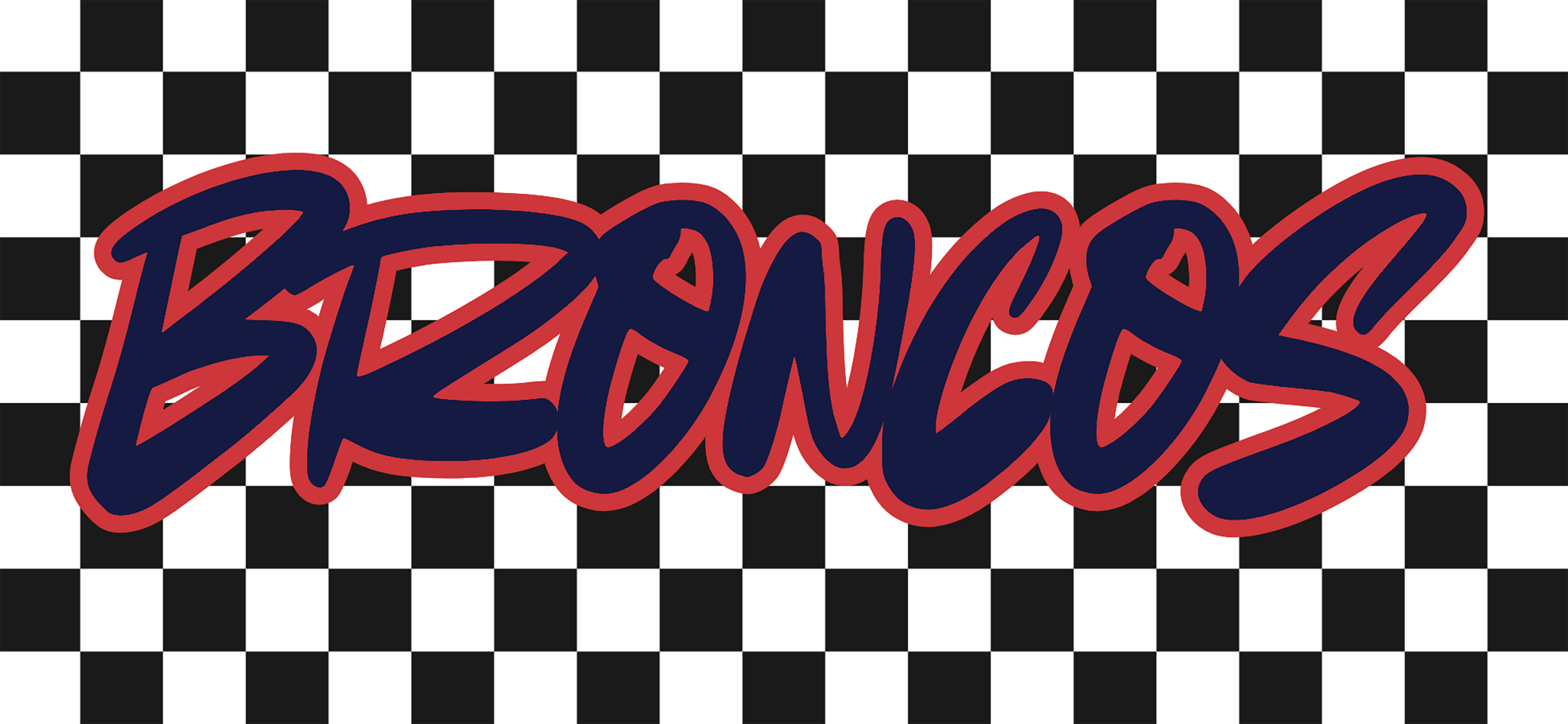 Checkered Mascot DTF Transfers - My Vinyl Craft