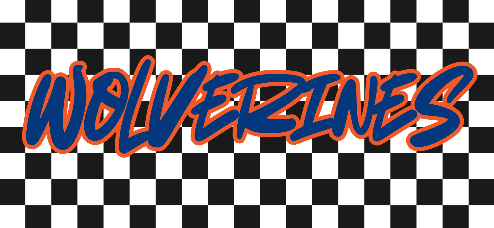 Checkered Mascot DTF Transfers - My Vinyl Craft