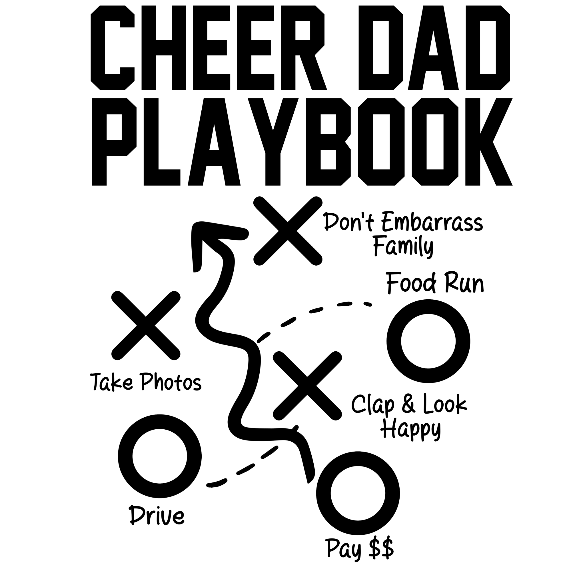 Cheer Dad Playbook DTF Transfer - My Vinyl Craft