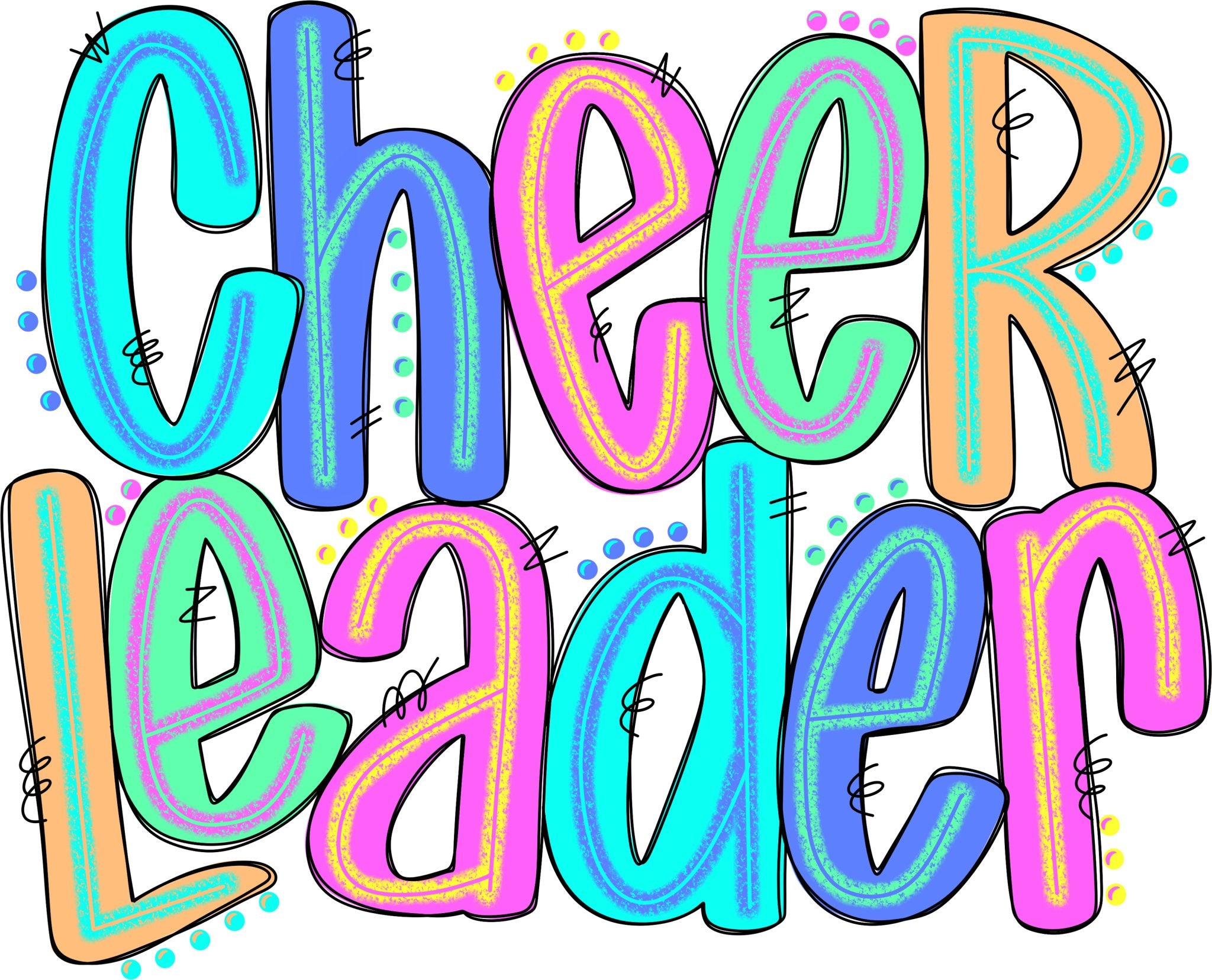 Cheer Leader DTF Transfer - My Vinyl Craft