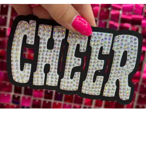 Cheer Oversize Hat Rhinestone Transfer - My Vinyl Craft