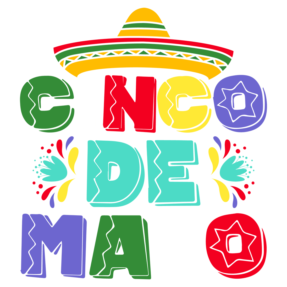 Cinco De Mayo Hat DTF Transfer My Vinyl Craft
