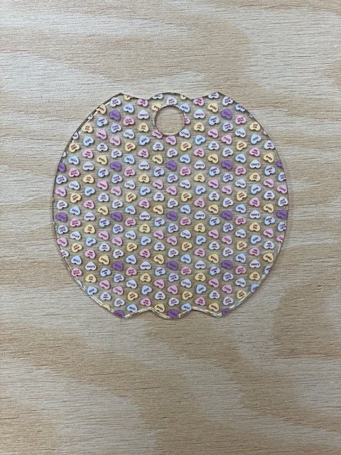 Conversation Hearts Round Cup Topper - My Vinyl Craft