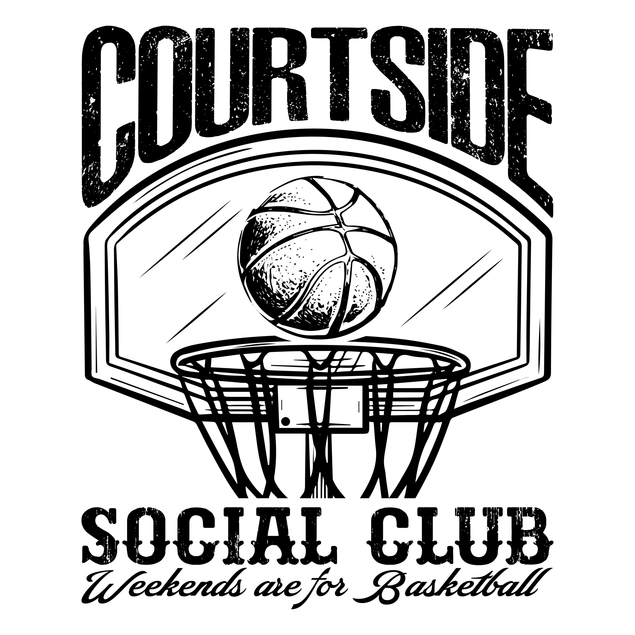 Courtside Basketball DTF Transfer - My Vinyl Craft