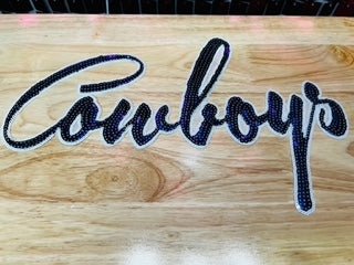 Cowboys Blue Sequins Patch - My Vinyl Craft