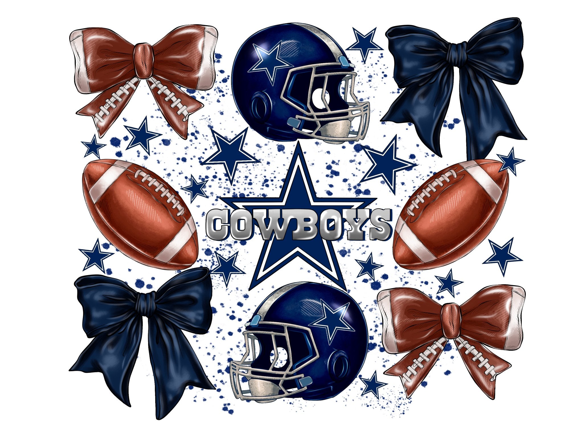 Cowboys Bow DTF Transfer - My Vinyl Craft