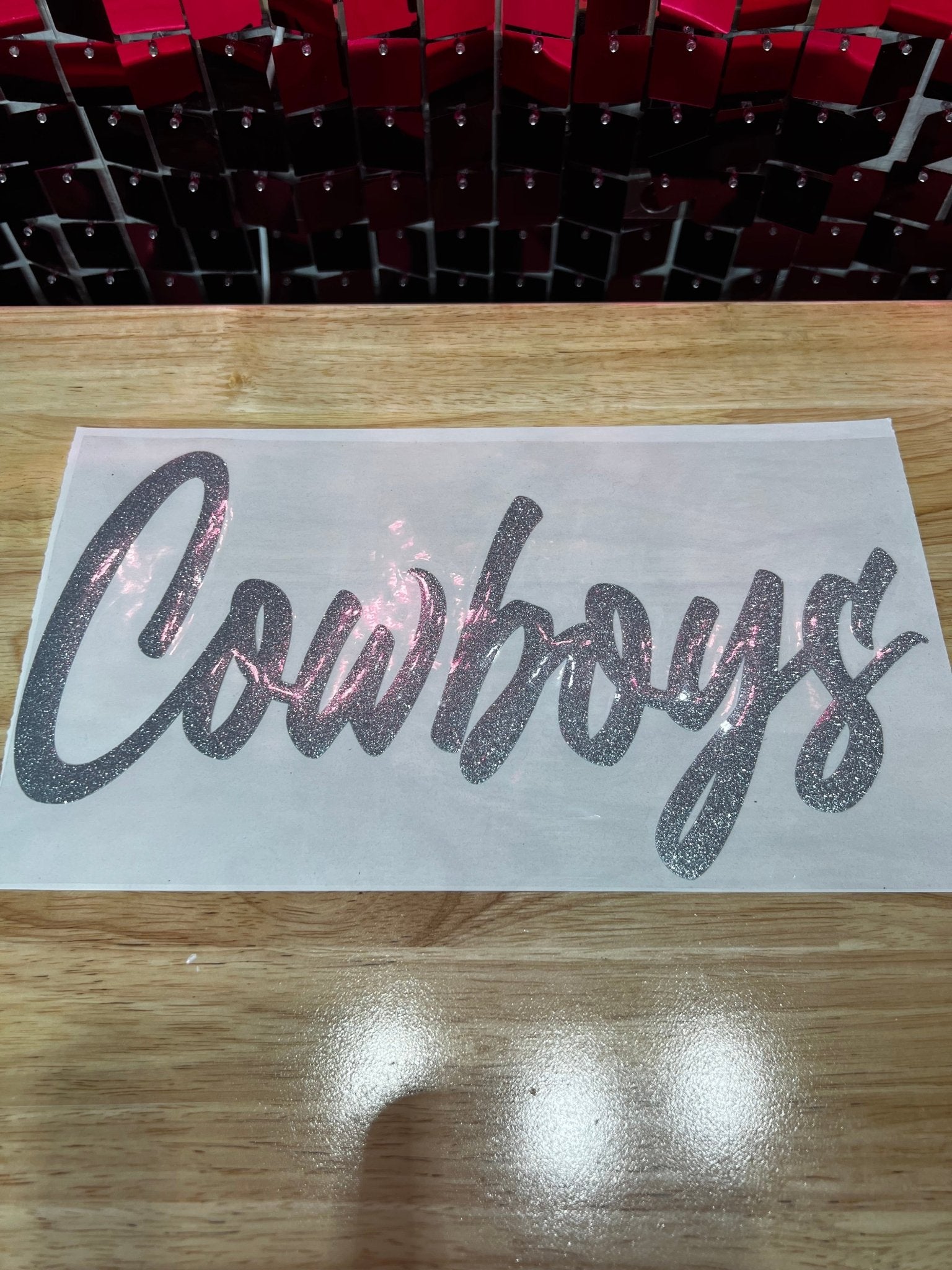 Cowboys Glitter Puff Transfer **PRE - ORDER** - My Vinyl Craft