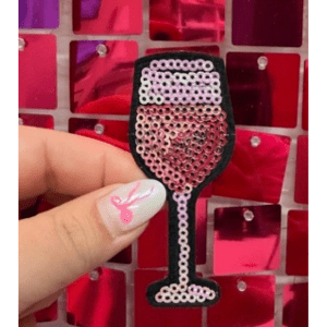 Drink Sequins Iron On Patch - My Vinyl Craft