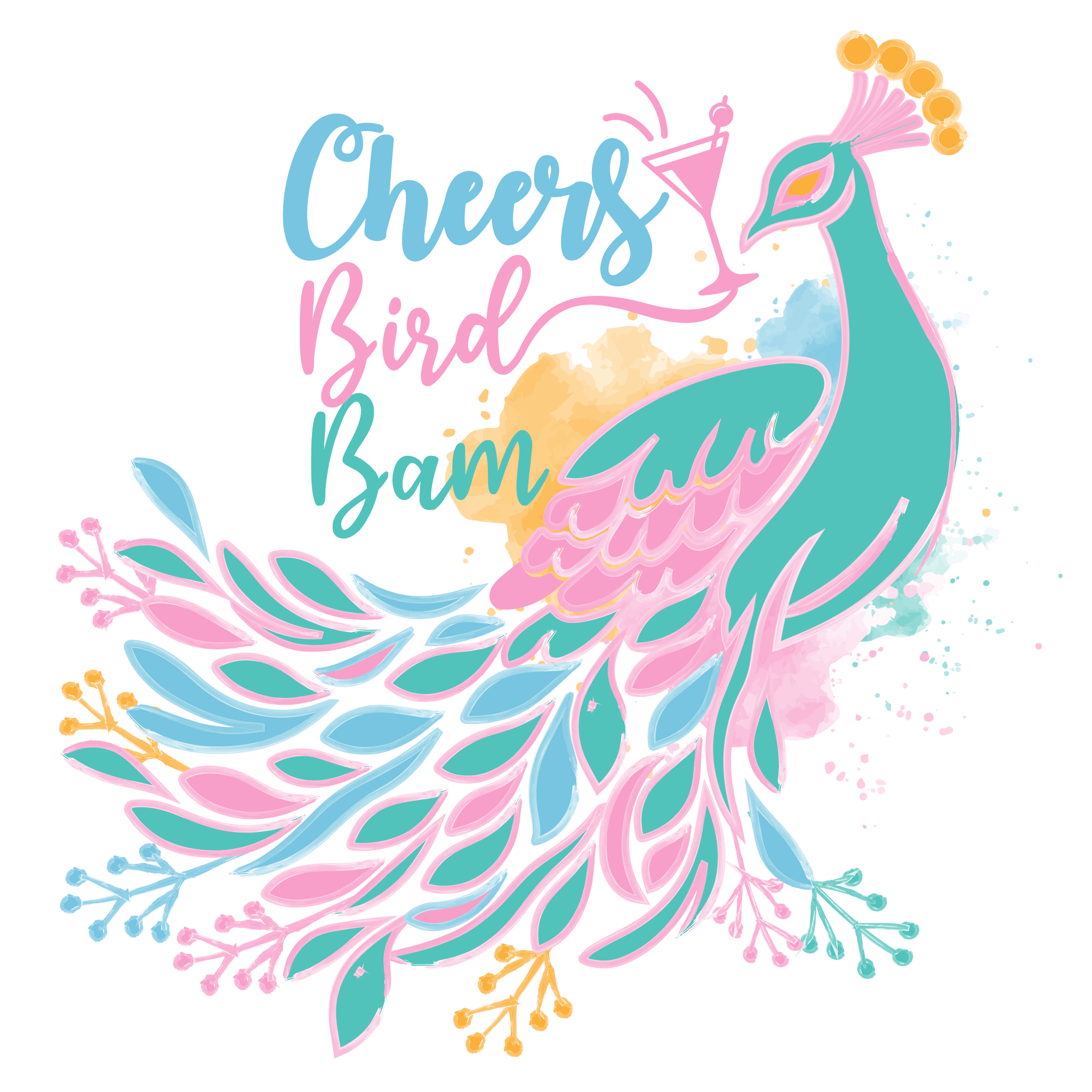 E13 - Cheers Bird DTF Transfer - My Vinyl Craft