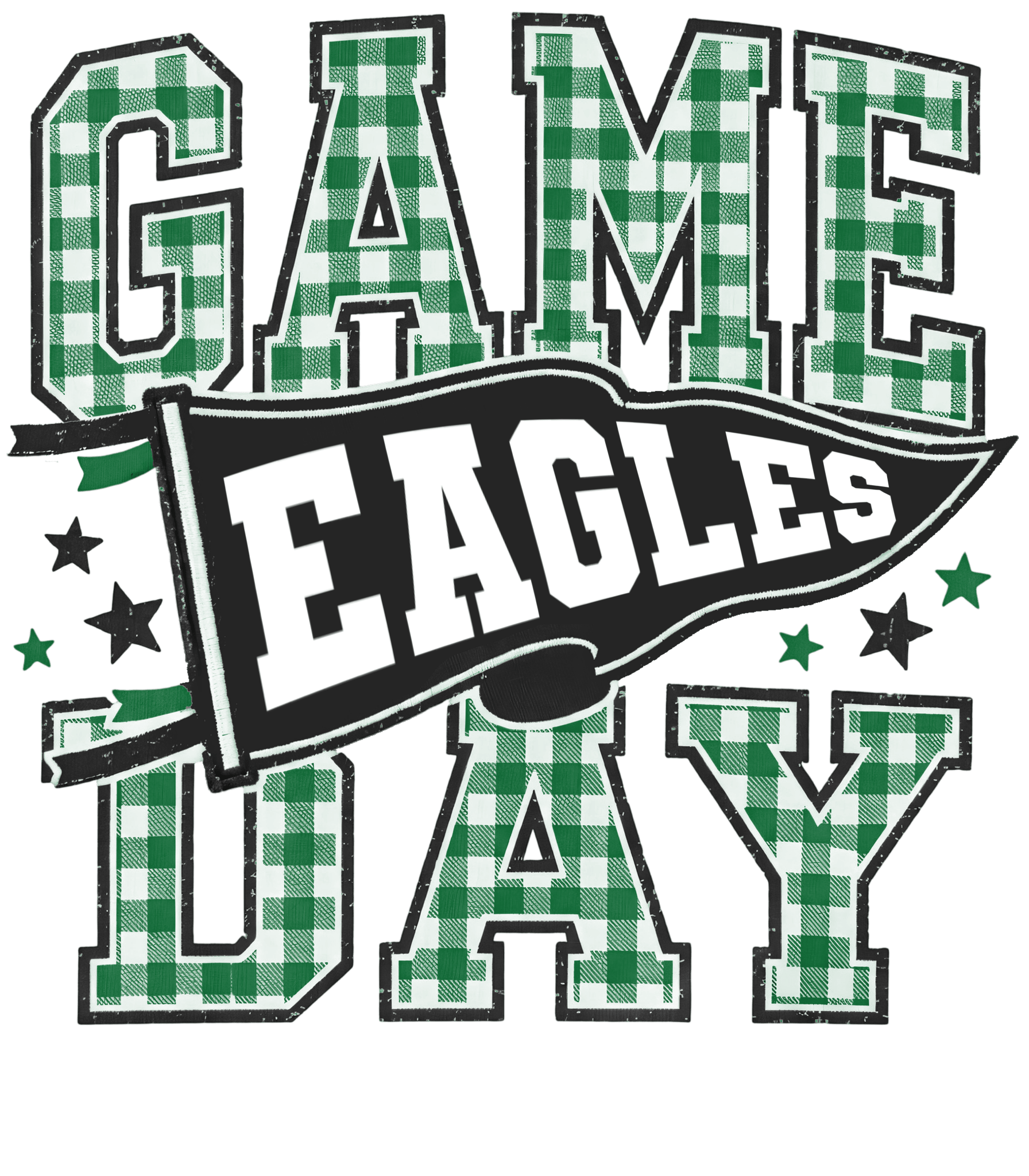 Eagles Gingham DTF Transfer - My Vinyl Craft