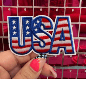 Embroidered USA Iron On Patch - My Vinyl Craft
