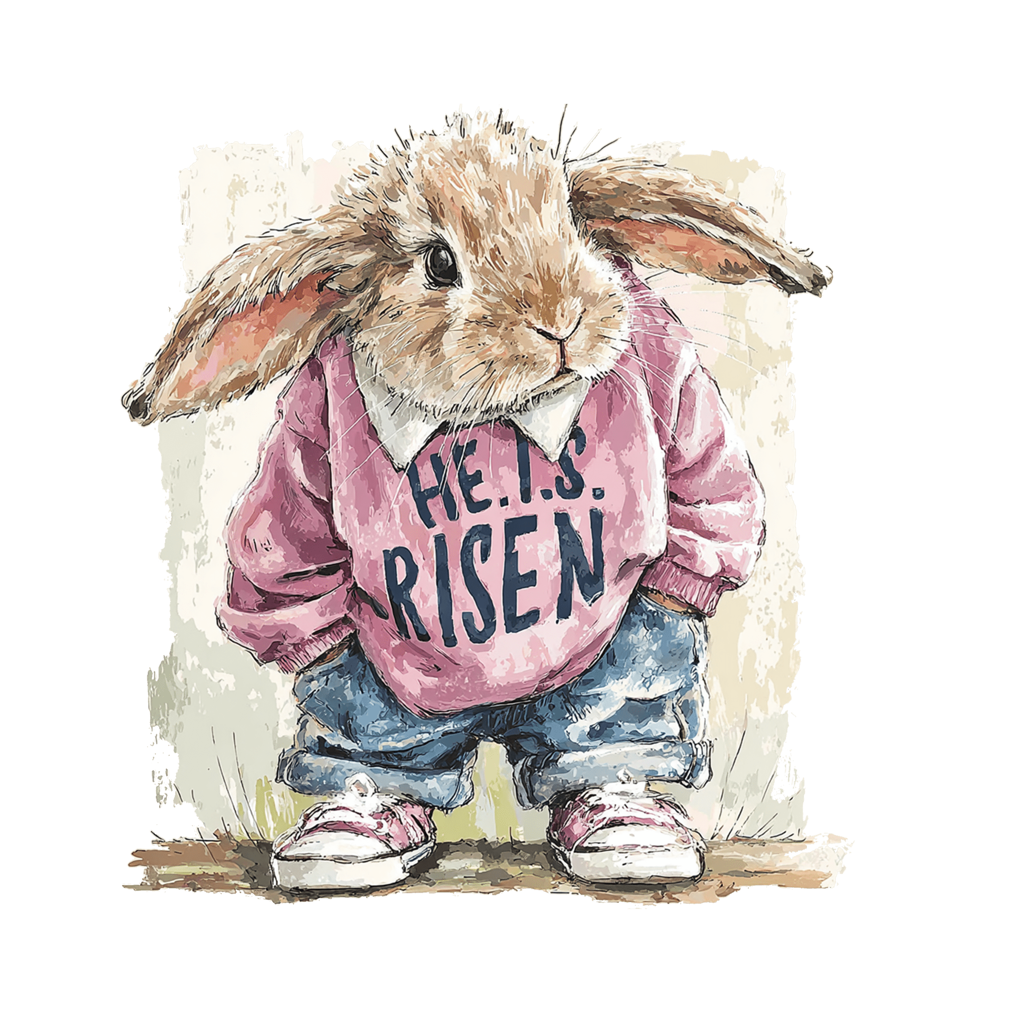 ET13 - Preppy Bunny DTF Transfer - My Vinyl Craft