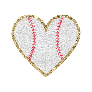 Faux Baseball Heart DTF Transfer - My Vinyl Craft