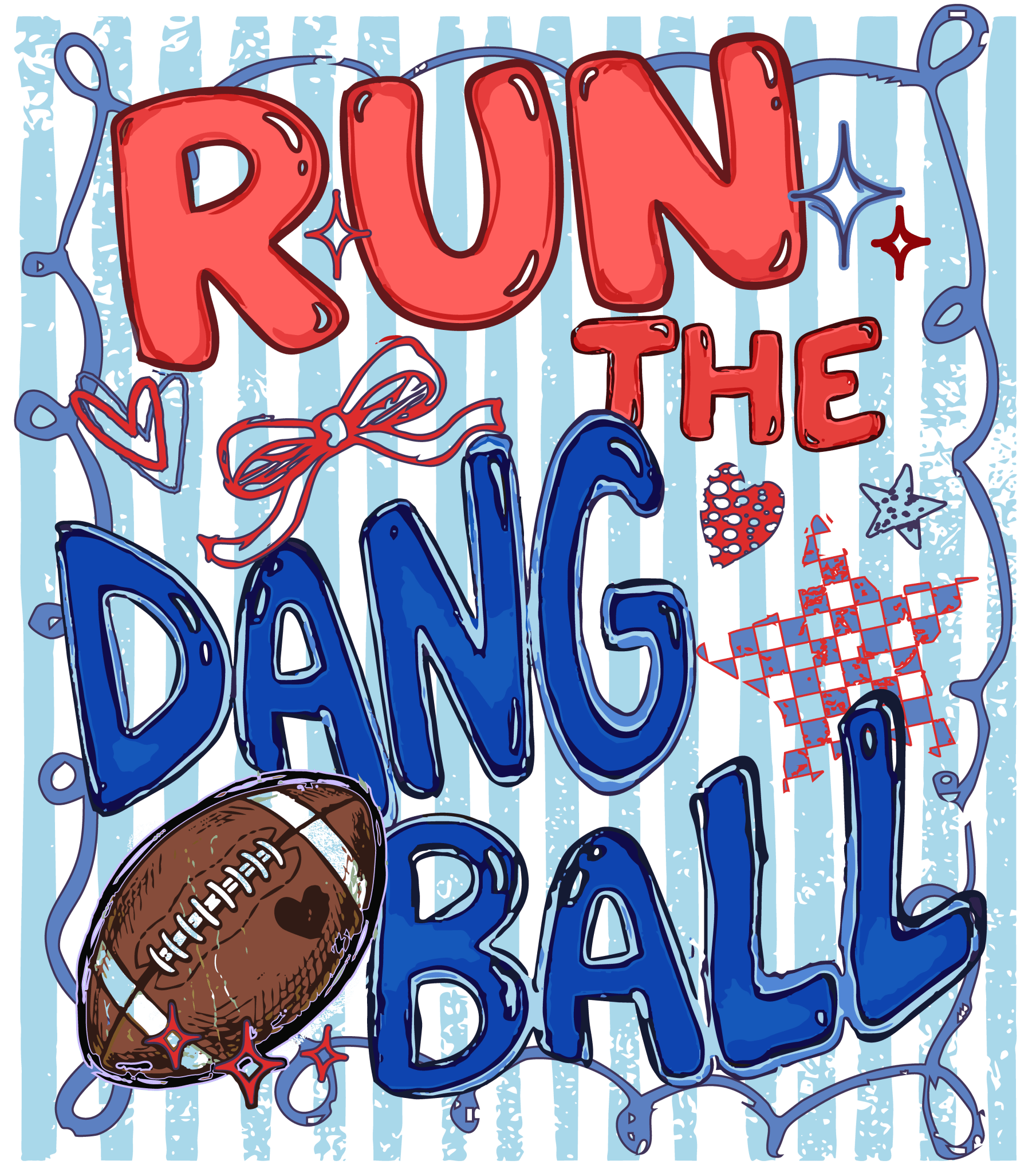 FB11 - Run The Ball DTF Transfer - My Vinyl Craft
