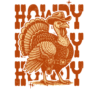 FL37 - Howdy Turkey DTF Transfer - My Vinyl Craft