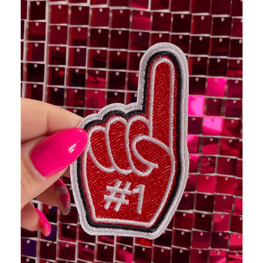 Foam Finger Colors Iron on Patch - My Vinyl Craft