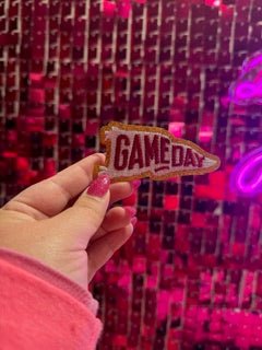 Game Day Pennant Iron On Patch - My Vinyl Craft