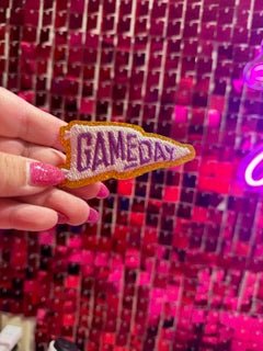 Game Day Pennant Iron On Patch - My Vinyl Craft