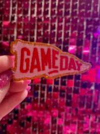 Game Day Pennant Iron On Patch - My Vinyl Craft
