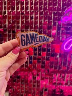 Game Day Pennant Iron On Patch - My Vinyl Craft